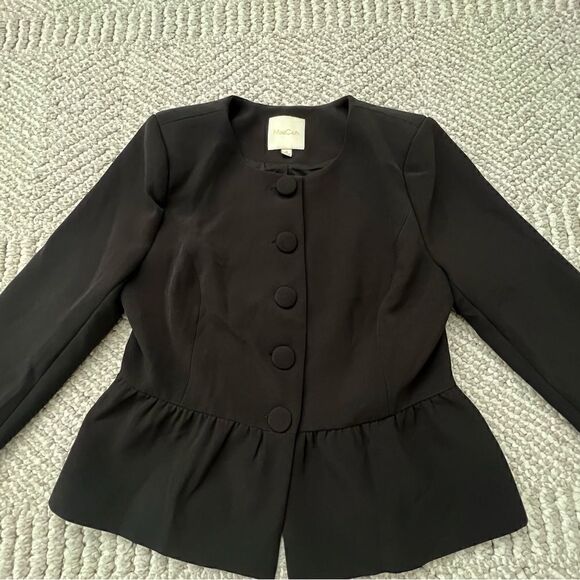 ModCloth Black Ruffle Blazer - Sz S - Picture 11 of 16
